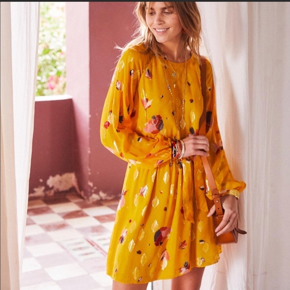 sezane yellow dress